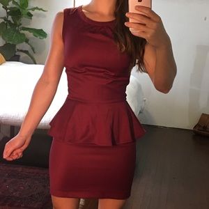 Red H&M Peplum Dress
